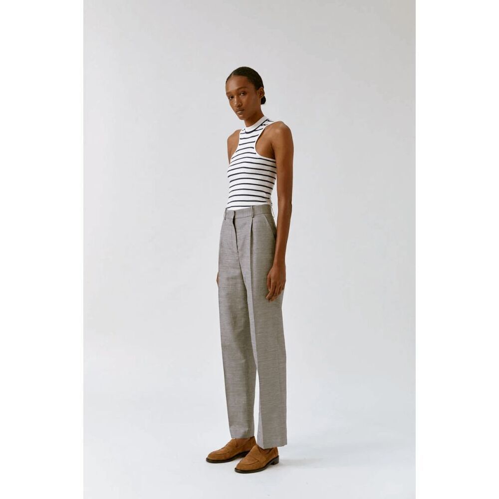 Musier Grey Vaia Oversized Wide Leg High Waisted Pants Women’s Size 38 US 6 NEW